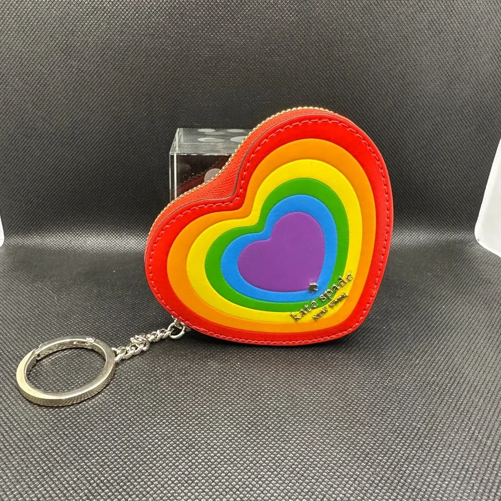 Kate Spade Rainbow Heart Coin Purse